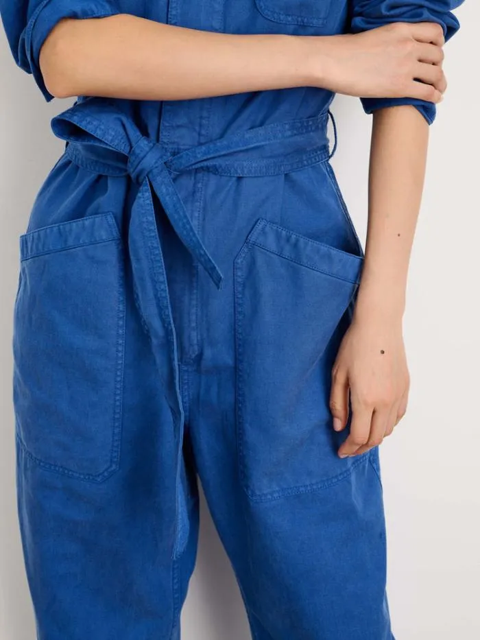 Alex Mill Jumpsuits Standard Zip Jumpsuit In Drapey Cotton Twill Washed Cobalt 8211 Women