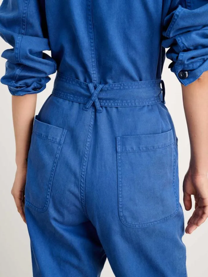 Alex Mill Jumpsuits Standard Zip Jumpsuit In Drapey Cotton Twill Washed Cobalt 8211 Women