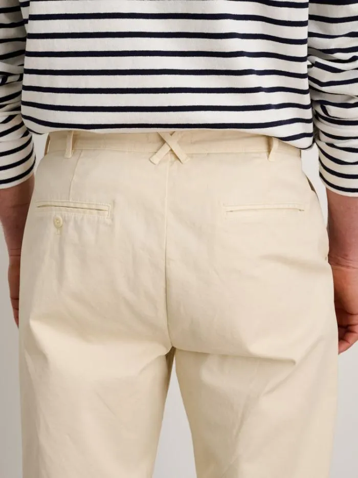 Alex Mill Pants Standard Pleated Pant In Chino Long Inseam Oatmilk 8211 Men