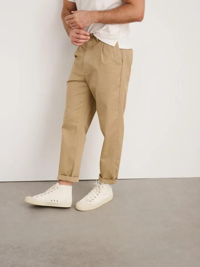 Alex Mill Pants Standard Pleated Pant In Chino Vintage Khaki 8211 Men
