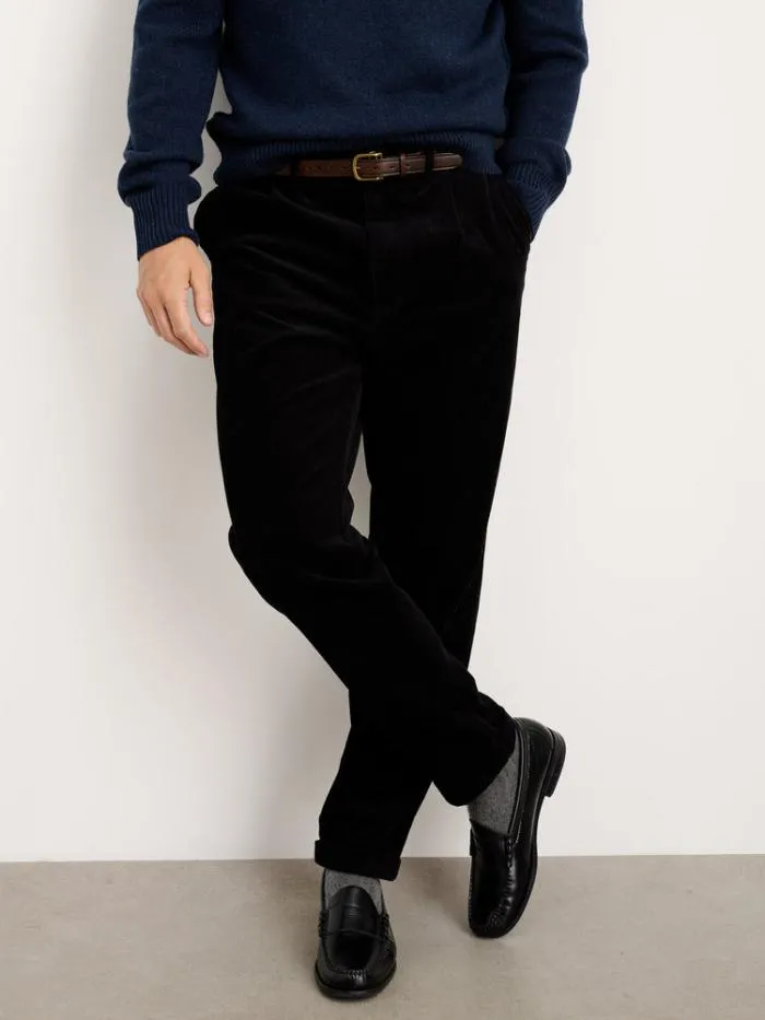 Alex Mill Pants Standard Pleated Pant In Corduroy Long Inseam Black 8211 Men