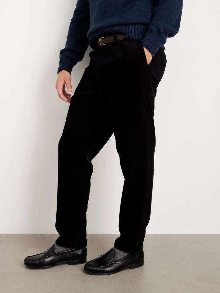Alex Mill Pants Standard Pleated Pant In Corduroy Long Inseam Black 8211 Men