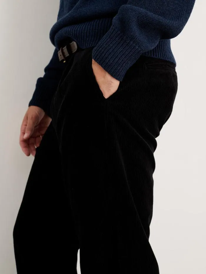 Alex Mill Pants Standard Pleated Pant In Corduroy Long Inseam Black 8211 Men