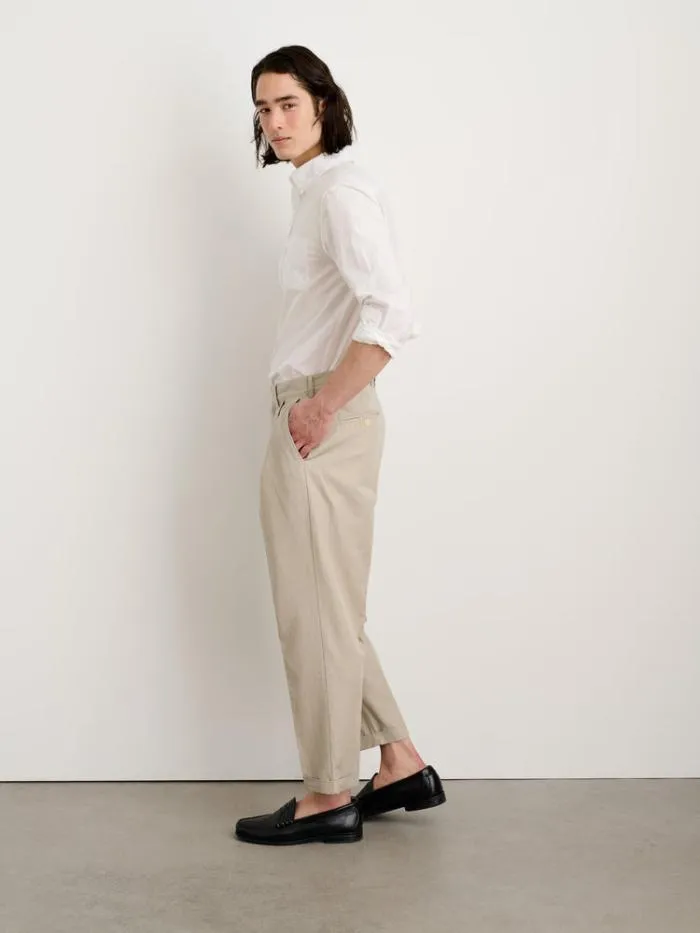 Alex Mill Pants Standard Pleated Pant In Cotton Linen Silver Cloud 8211 Men
