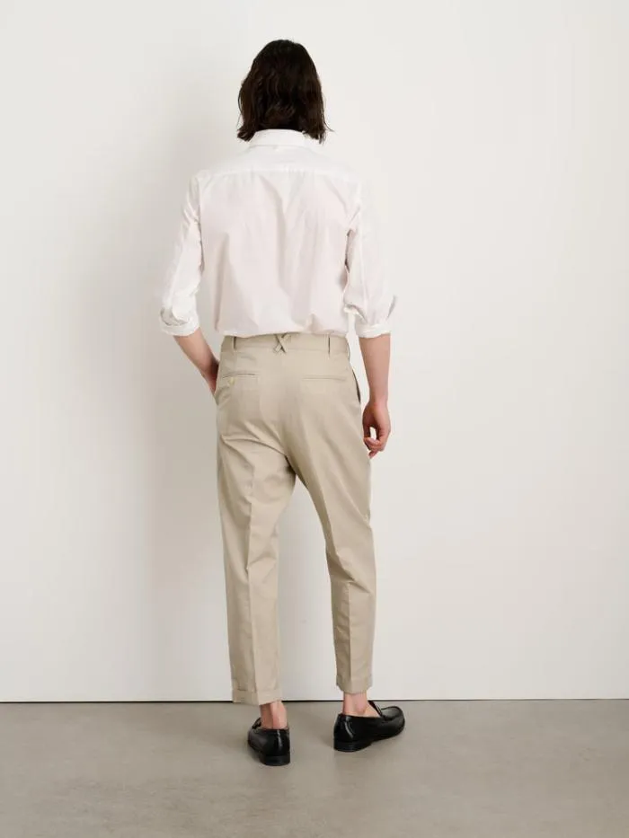 Alex Mill Pants Standard Pleated Pant In Cotton Linen Silver Cloud 8211 Men