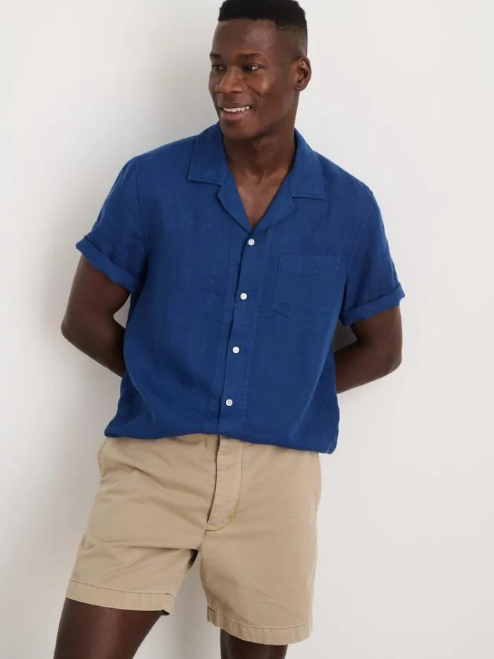 Alex Mill Shirts Camp Shirt In Linen French Navy 8211 Men