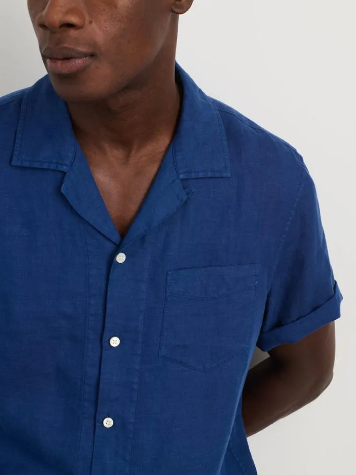 Alex Mill Shirts Camp Shirt In Linen French Navy 8211 Men