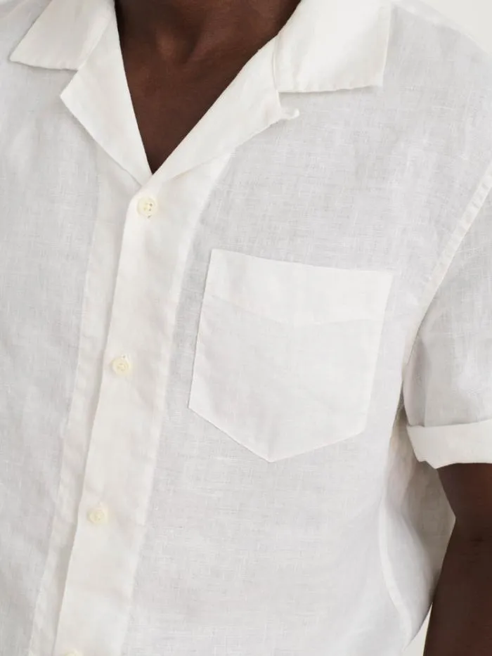 Alex Mill Shirts Camp Shirt In Linen White 8211 Men