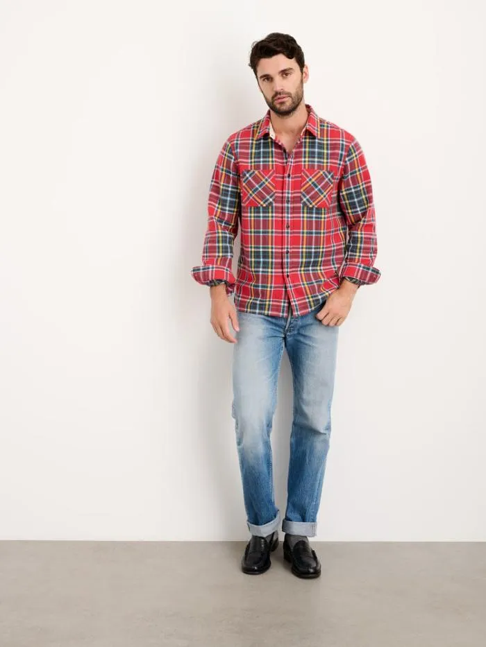 Alex Mill Shirts Chore Shirt In Red Plaid Flannel 8211 Men