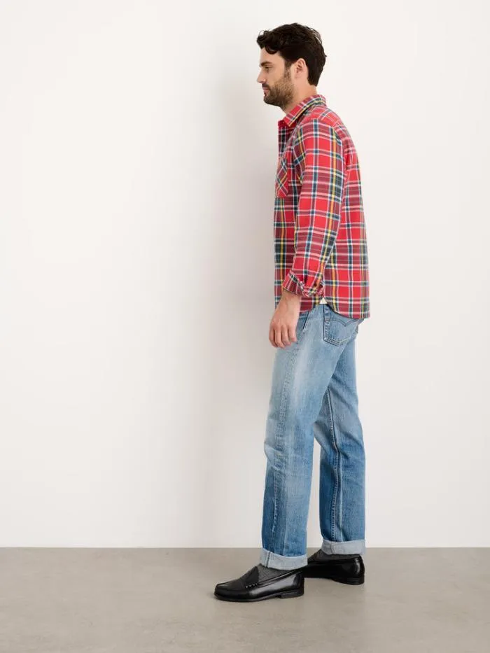 Alex Mill Shirts Chore Shirt In Red Plaid Flannel 8211 Men