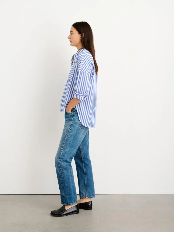Alex Mill Shirts Tops Jo Striped Shirt In Cotton Bluewhite 8211 Women