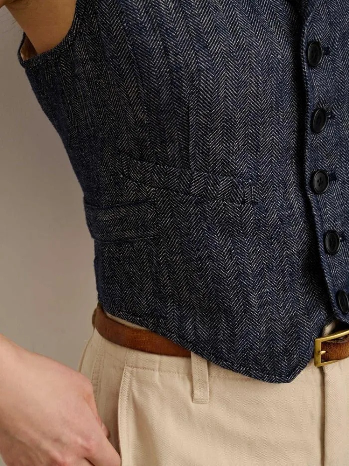 Alex Mill Shirts Tops Suitish Vest In Linen Herringbone 8211 Women