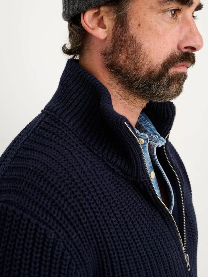 Alex Mill Sweaters Sweatshirts Wright Cardigan In Chunky Cotton Dark Navy 8211 Men