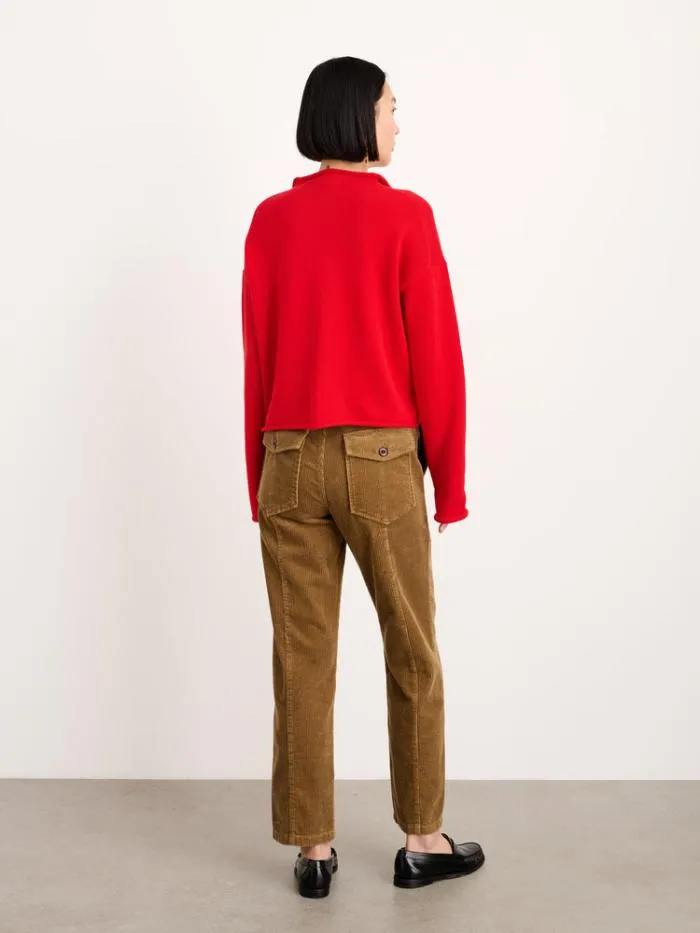 Alex Mill Sweaters Taylor Rollneck Cardigan In Cotton Cashmere Fire Red 8211 Women