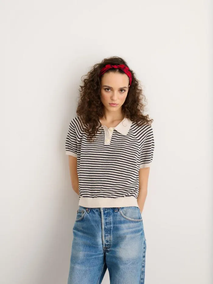 Alex Mill Sweaters Zoe Polo Sweater In Stripe 8211 Women