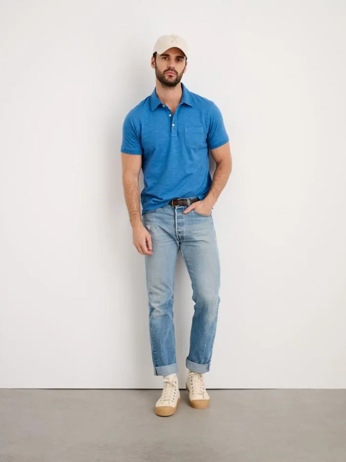 Alex Mill Tees Polos Standard Slub Cotton Polo Aegean Blue 8211 Men