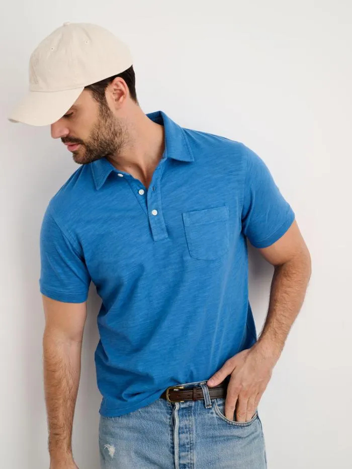 Alex Mill Tees Polos Standard Slub Cotton Polo Aegean Blue 8211 Men