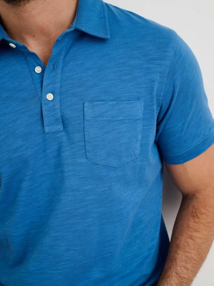 Alex Mill Tees Polos Standard Slub Cotton Polo Aegean Blue 8211 Men
