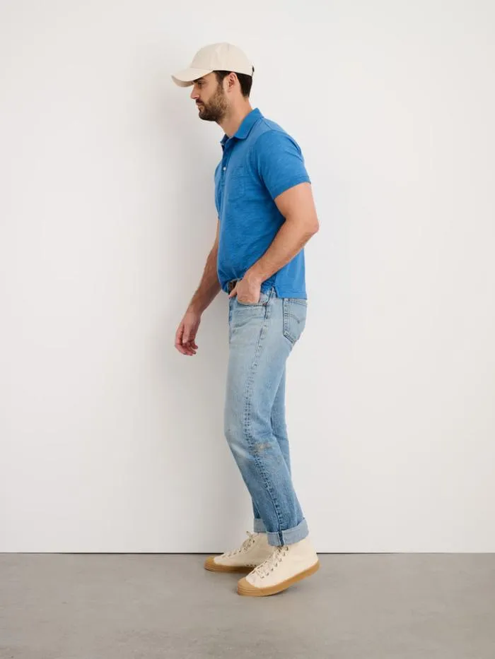 Alex Mill Tees Polos Standard Slub Cotton Polo Aegean Blue 8211 Men