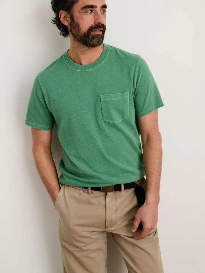 Alex Mill Tees Polos Vintage Wash Pocket Tee Pine Green 8211 Men