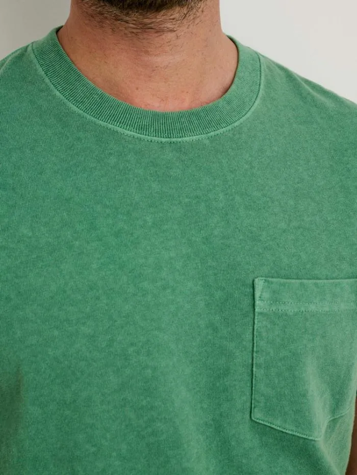 Alex Mill Tees Polos Vintage Wash Pocket Tee Pine Green 8211 Men