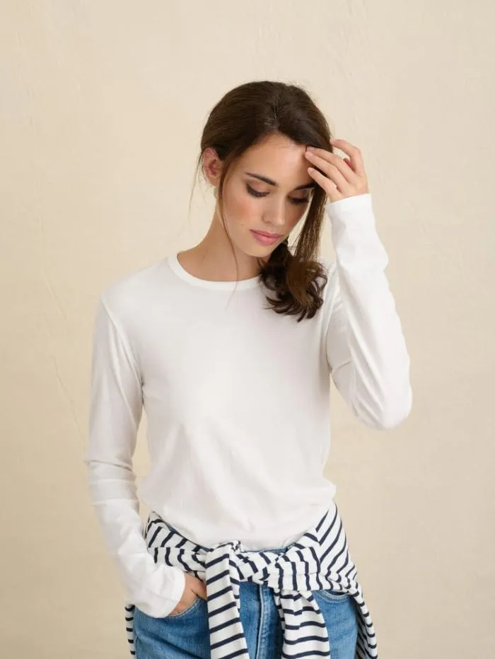 Alex Mill Tees Tanks Frank Long Sleeve Tee In 40039S Jersey White 8211 Women