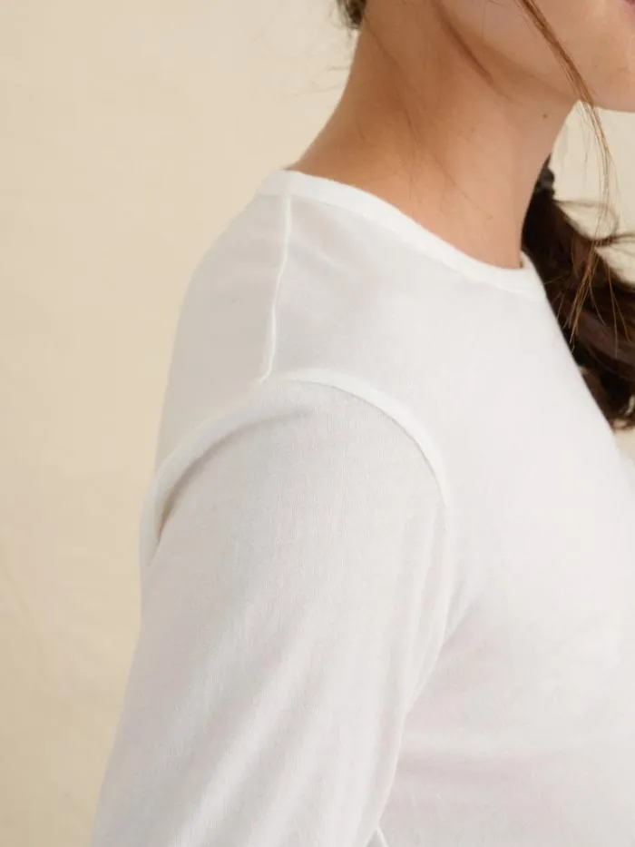 Alex Mill Tees Tanks Frank Long Sleeve Tee In 40039S Jersey White 8211 Women