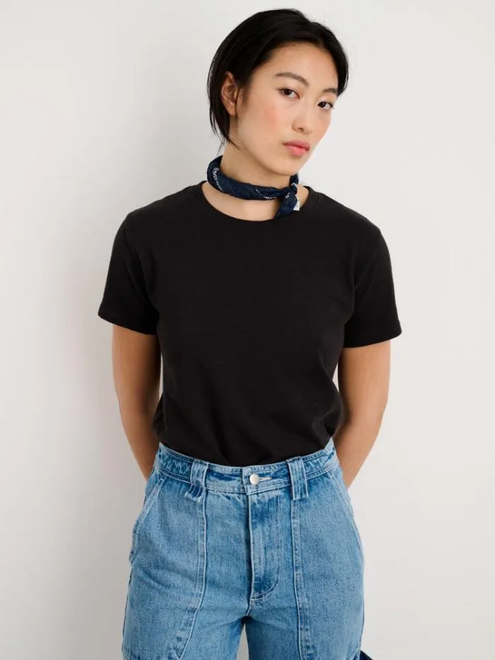 Alex Mill Tees Tanks Scout Crewneck Tee In Vintage Wash Black 8211 Women