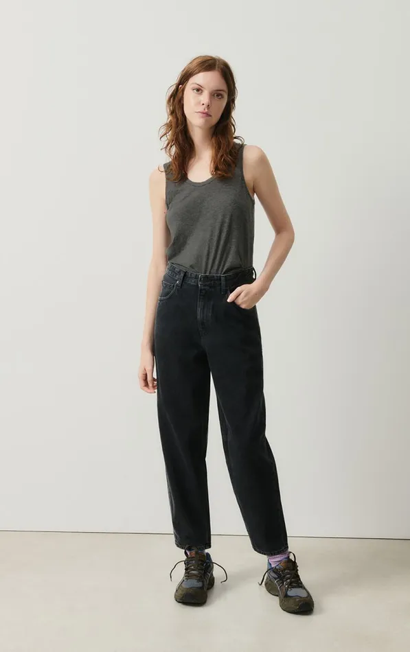American Vintage Jeans Women Big Carrot Jeans Yopday Black Salt And Pepper American Vintage Jeans Women Big Carrot Jeans Yopday Black Salt And Pepper