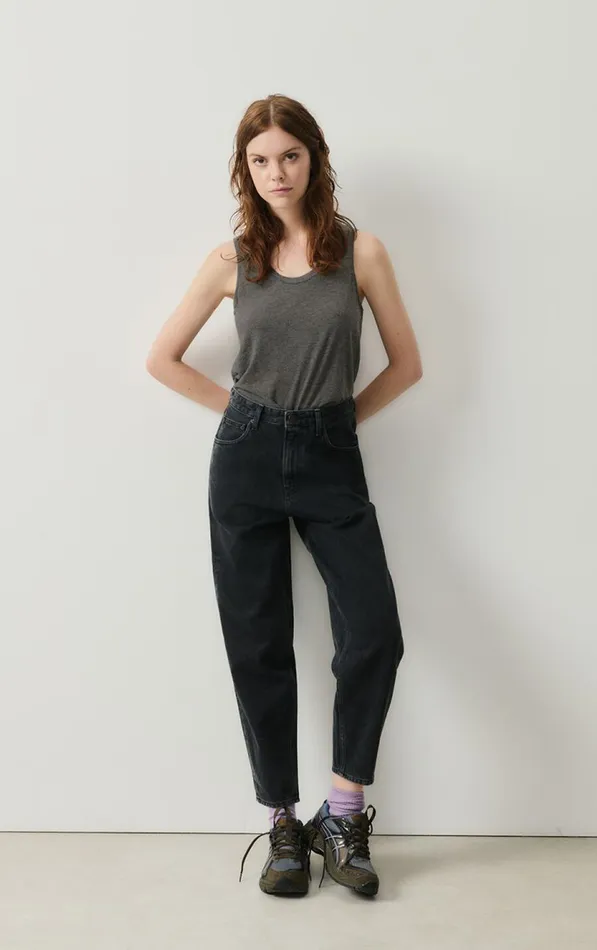 American Vintage Jeans Women Big Carrot Jeans Yopday Black Salt And Pepper American Vintage Jeans Women Big Carrot Jeans Yopday Black Salt And Pepper