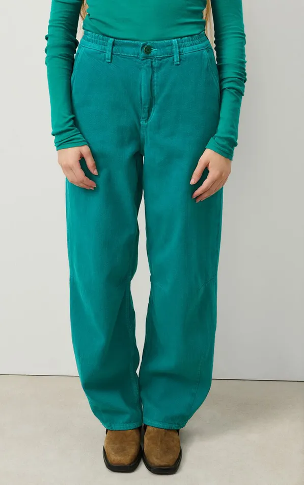 American Vintage Jeans Women Long Jeans Nyolow Overdyed Emerald