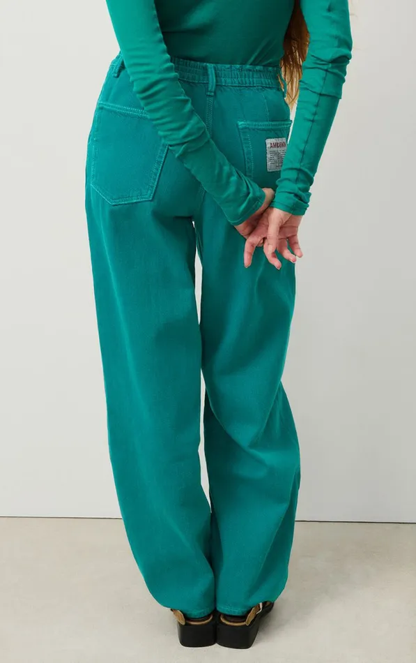American Vintage Jeans Women Long Jeans Nyolow Overdyed Emerald American Vintage Jeans Women Long Jeans Nyolow Overdyed Emerald