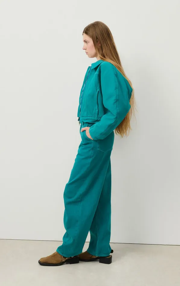 American Vintage Jeans Women Long Jeans Nyolow Overdyed Emerald American Vintage Jeans Women Long Jeans Nyolow Overdyed Emerald