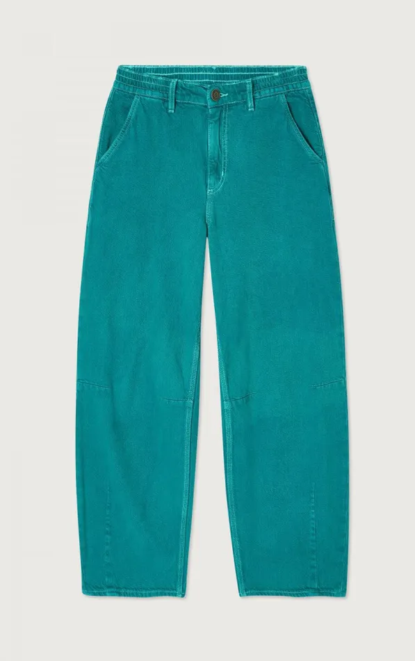 American Vintage Jeans Women Long Jeans Nyolow Overdyed Emerald American Vintage Jeans Women Long Jeans Nyolow Overdyed Emerald