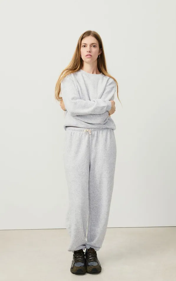 American Vintage Joggers and Leggings Women Joggers Evona Melange Light Grey