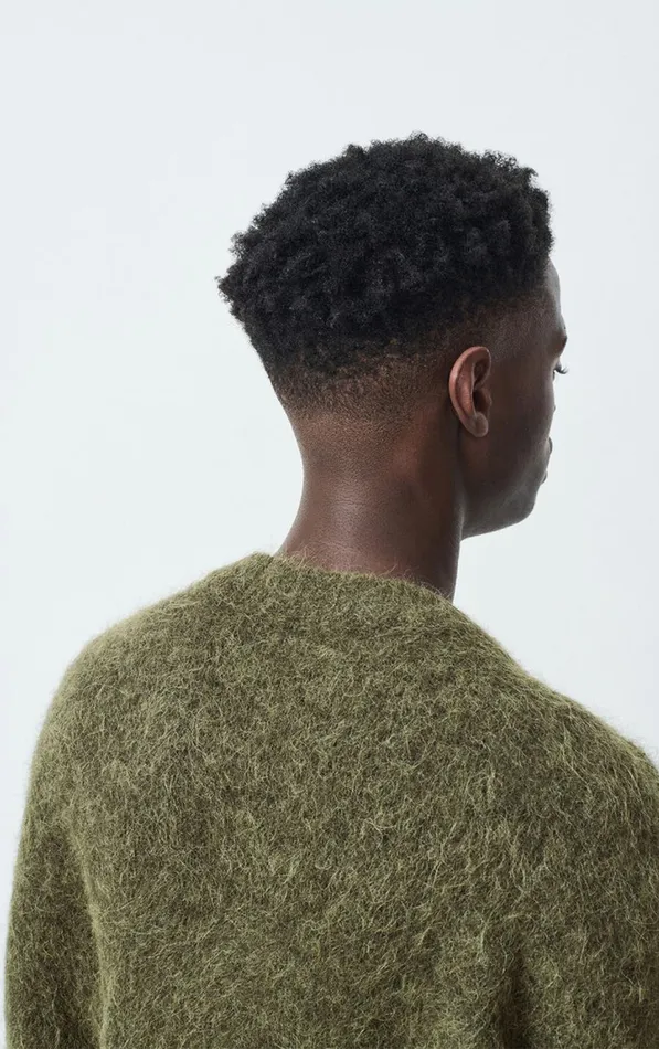 American Vintage Jumpers and Cardigans Men Cardigan Nuny Melange Seaweed