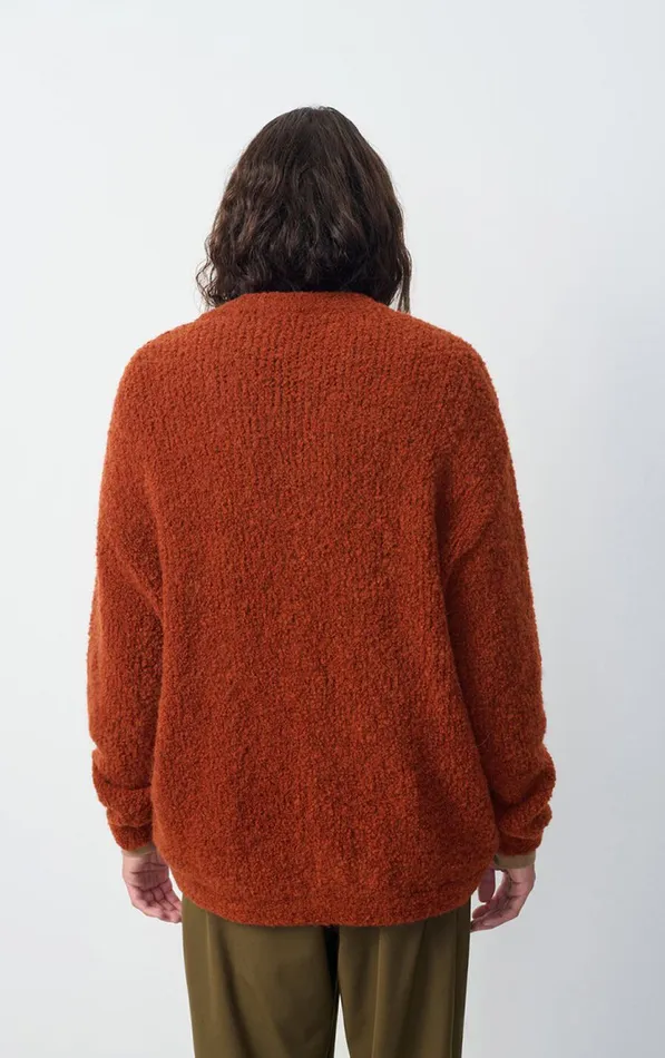 American Vintage Jumpers and Cardigans Men Cardigan Zolly Brick Melange