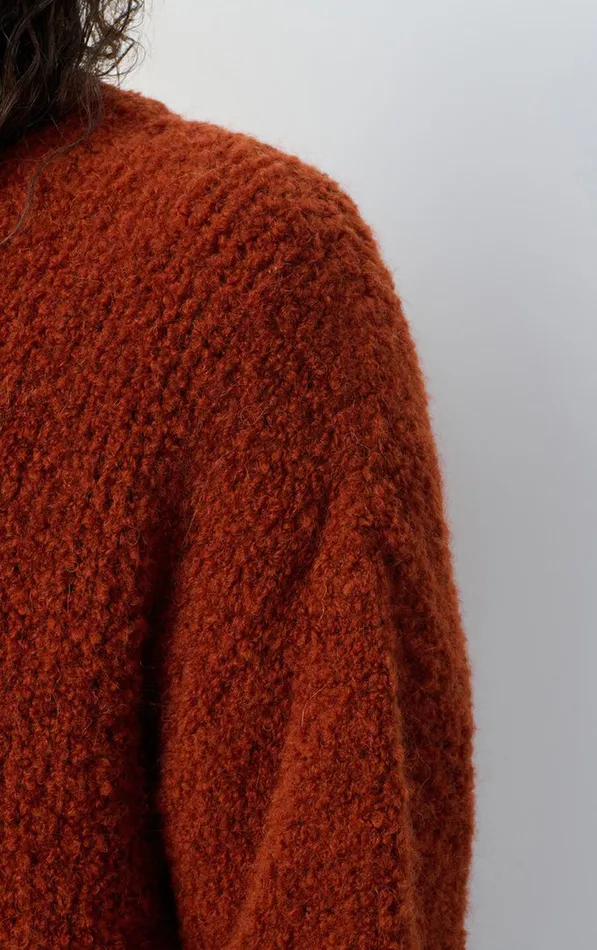 American Vintage Jumpers and Cardigans Men Cardigan Zolly Brick Melange