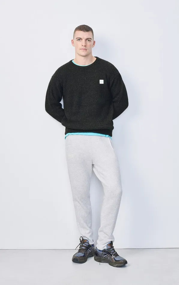 American Vintage Jumpers and Cardigans Men Jumper Crashway Charcoal