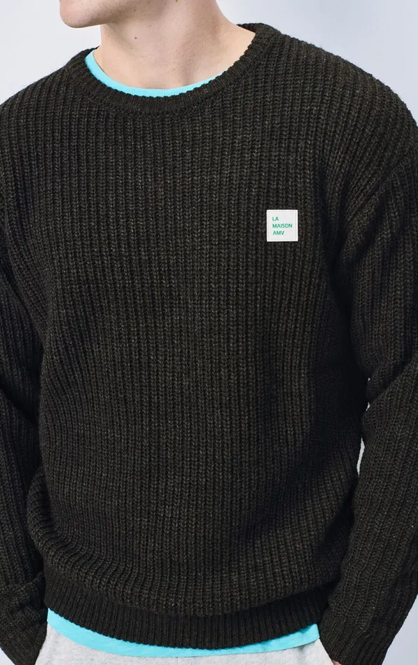 American Vintage Jumpers and Cardigans Men Jumper Crashway Charcoal