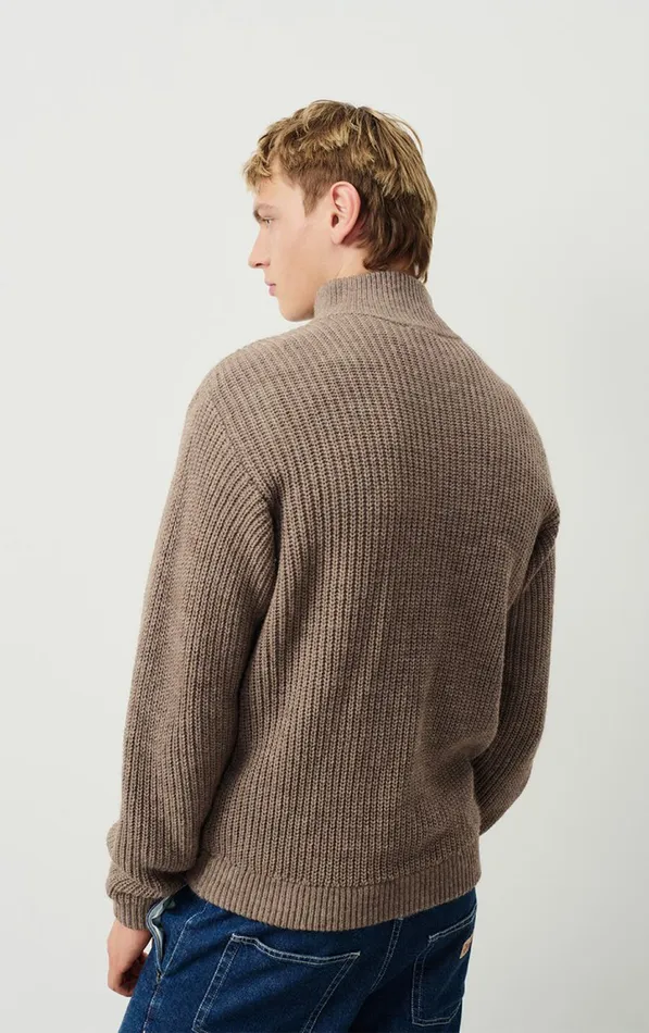 American Vintage Jumpers and Cardigans Men Jumper Crashway Mole Melange American Vintage Jumpers and Cardigans Men Jumper Crashway Mole Melange