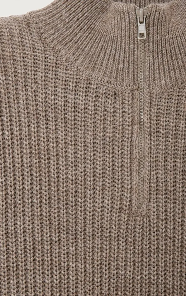 American Vintage Jumpers and Cardigans Men Jumper Crashway Mole Melange American Vintage Jumpers and Cardigans Men Jumper Crashway Mole Melange