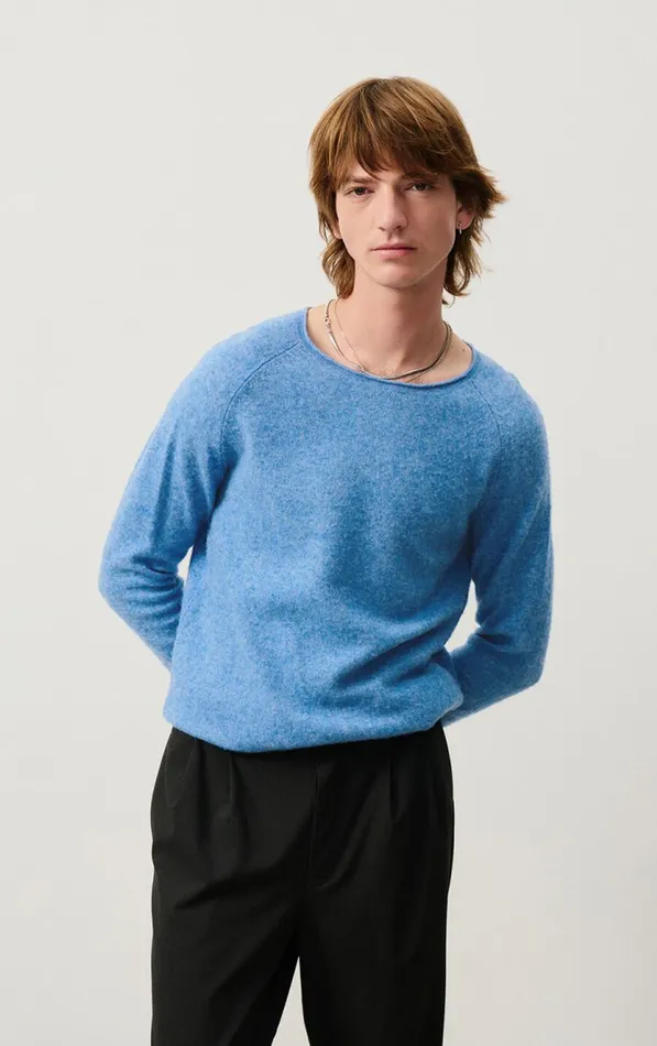 American Vintage Jumpers and Cardigans Men Jumper Docatown Lake Melange American Vintage Jumpers and Cardigans Men Jumper Docatown Lake Melange