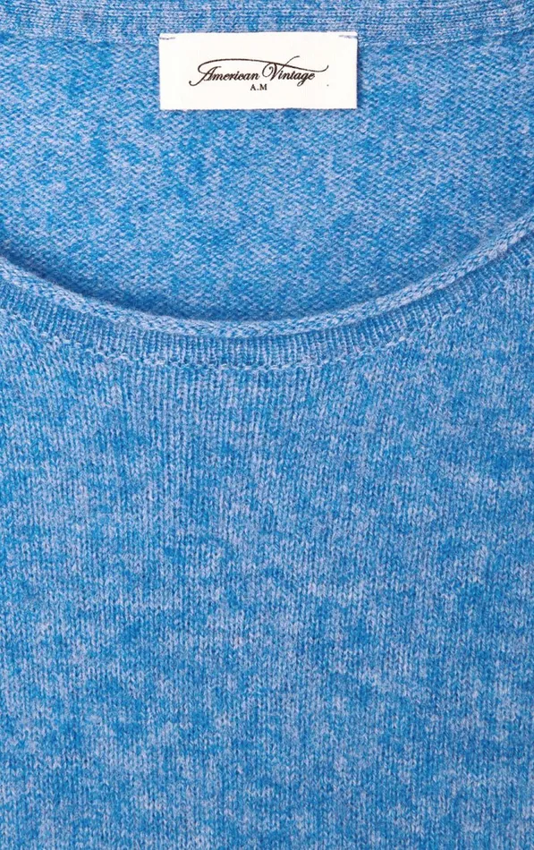 American Vintage Jumpers and Cardigans Men Jumper Docatown Lake Melange American Vintage Jumpers and Cardigans Men Jumper Docatown Lake Melange