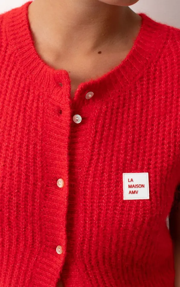 American Vintage Jumpers and Cardigans Women Cardigan East Melange Pepper American Vintage Jumpers and Cardigans Women Cardigan East Melange Pepper