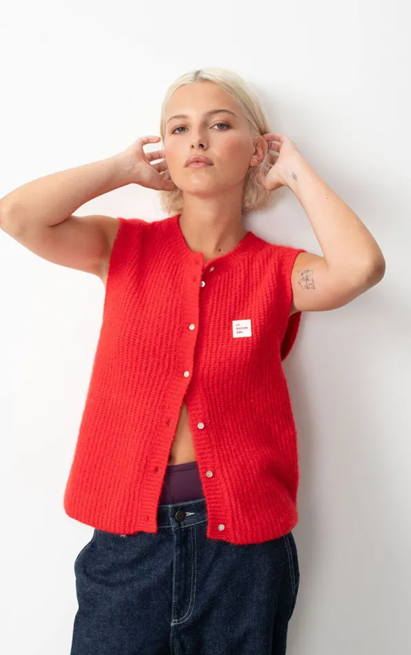 American Vintage Jumpers and Cardigans Women Cardigan East Melange Pepper American Vintage Jumpers and Cardigans Women Cardigan East Melange Pepper
