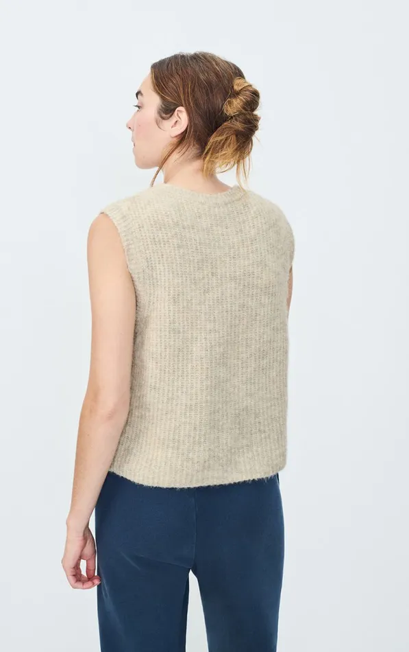 American Vintage Jumpers and Cardigans Women Cardigan East Melange Powder Snow American Vintage Jumpers and Cardigans Women Cardigan East Melange Powder Snow