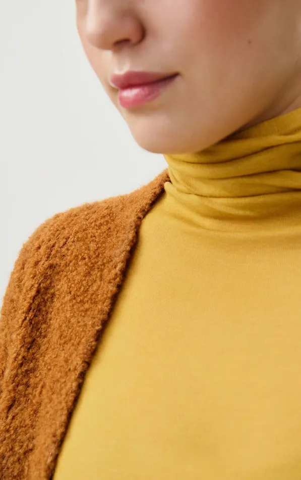 American Vintage Jumpers and Cardigans Women Cardigan Zolly Camel Melange American Vintage Jumpers and Cardigans Women Cardigan Zolly Camel Melange
