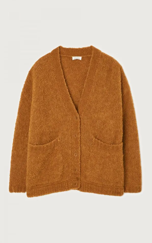 American Vintage Jumpers and Cardigans Women Cardigan Zolly Camel Melange American Vintage Jumpers and Cardigans Women Cardigan Zolly Camel Melange