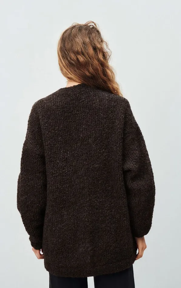 American Vintage Jumpers and Cardigans Women Cardigan Zolly Melange Charcoal American Vintage Jumpers and Cardigans Women Cardigan Zolly Melange Charcoal